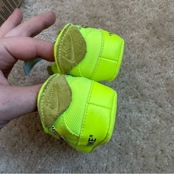 Nike Infant Off-White X Air Force 1 Low CB 'VOLT' Size: 3C - Picture 9 of 10